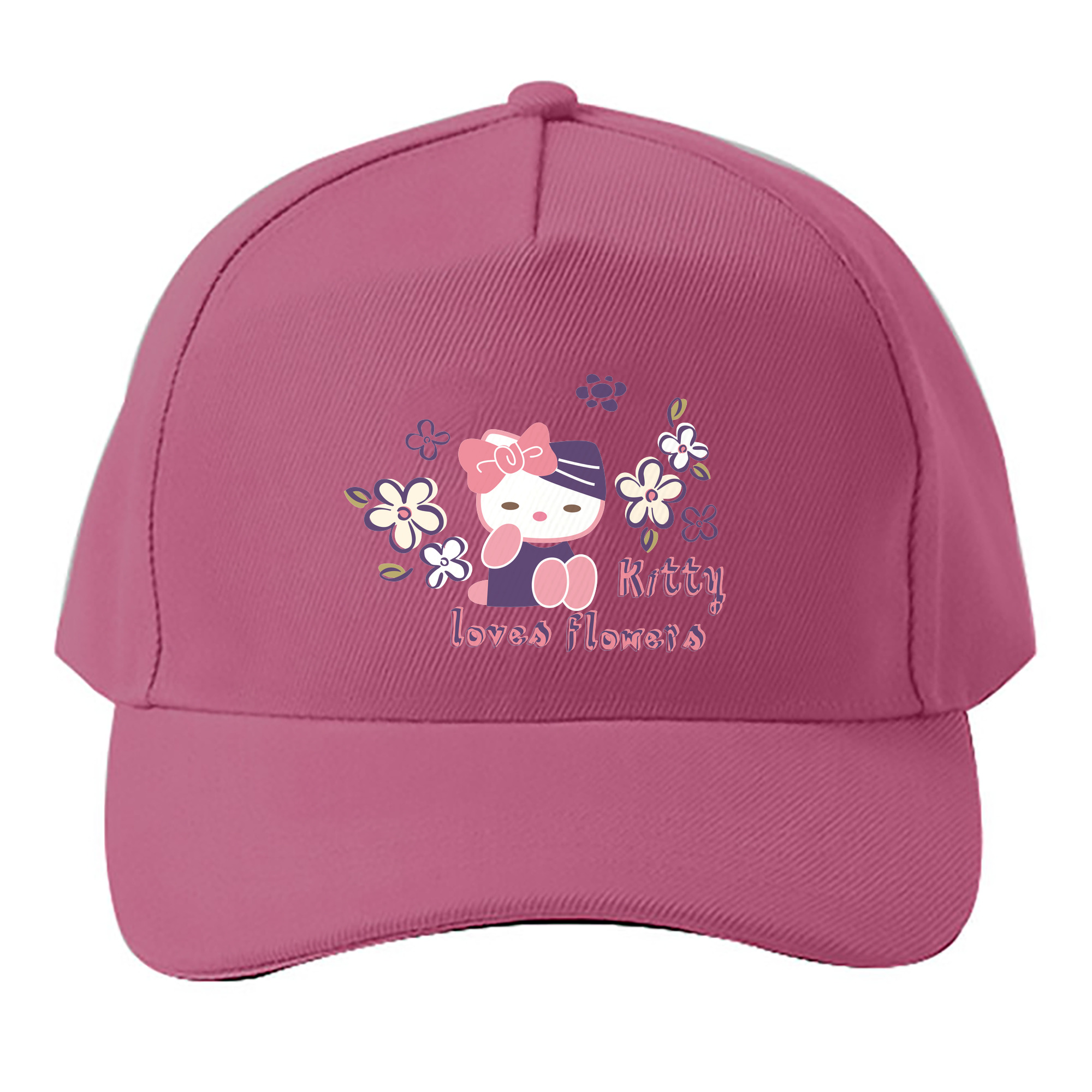 （画像用） Hello Kitty ハローキティ ベースボールキャップ 綿100％ 男女兼用 帽子 スポーツ